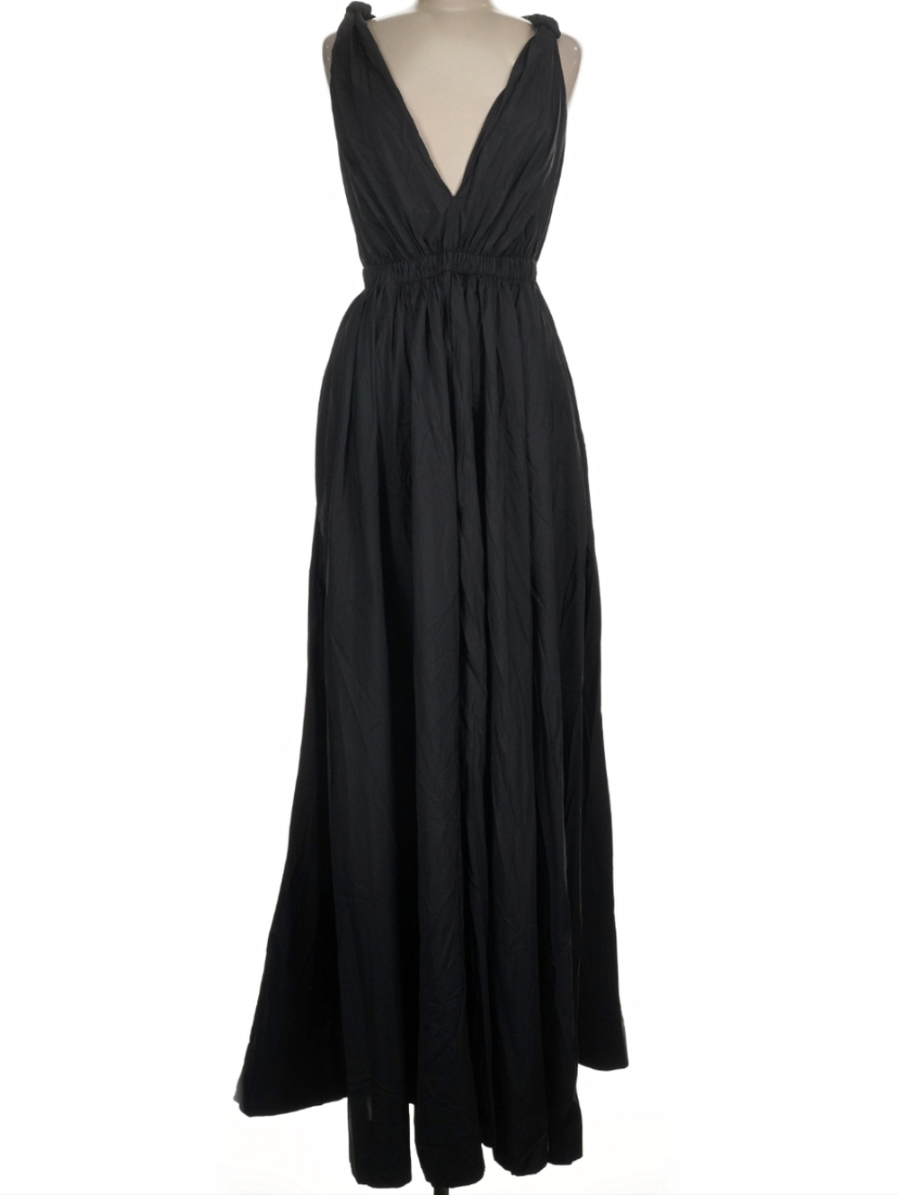 ZARA VOLUMINOUS LONG MAXI DRESS BLACK SIZE XL - Picture 16 of 16
